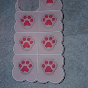 Pink Paw Print Phone Case